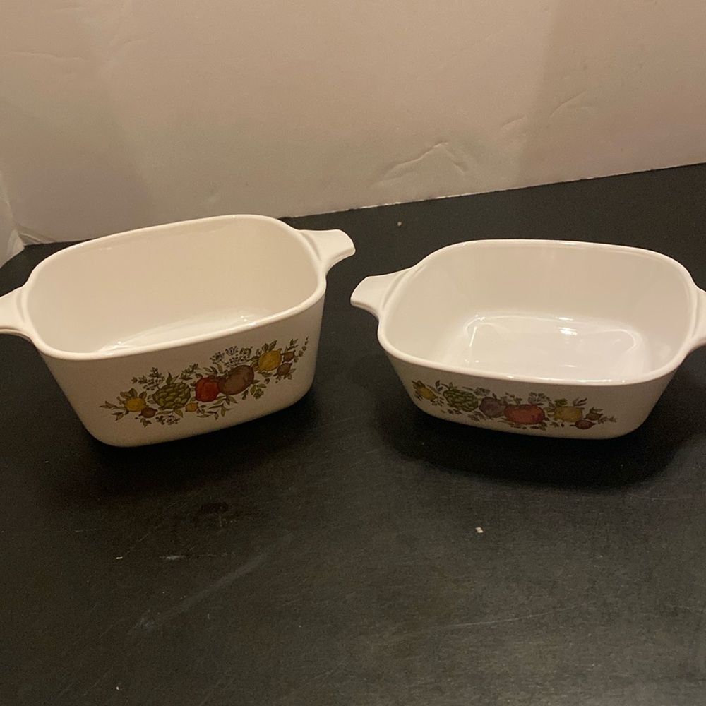 VTG CorningWare Spice of Life casserole dishes no lids 2 3/4 and 1 3/4 cups